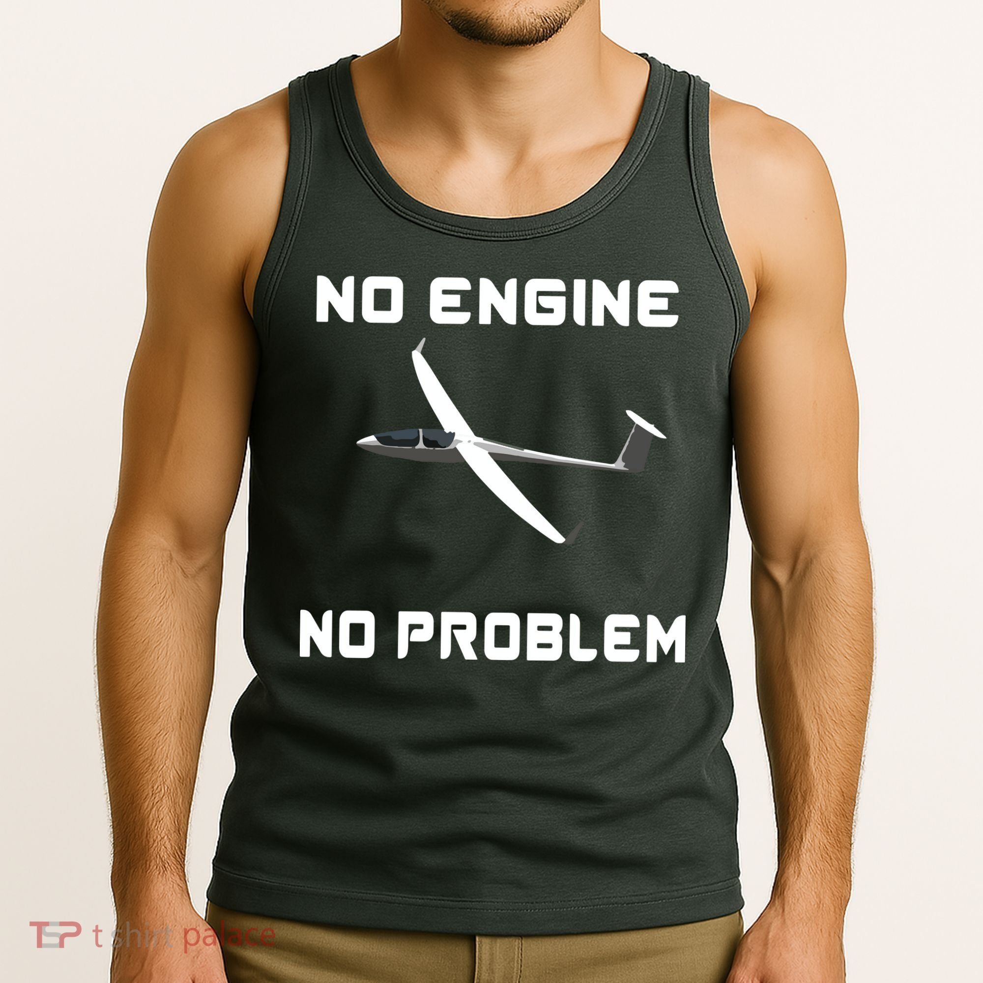 Glider Pilot Gliding Sailplane Flying Plane Tank Top