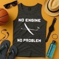 Glider Pilot Gliding Sailplane Flying Plane Tank Top thumb 4