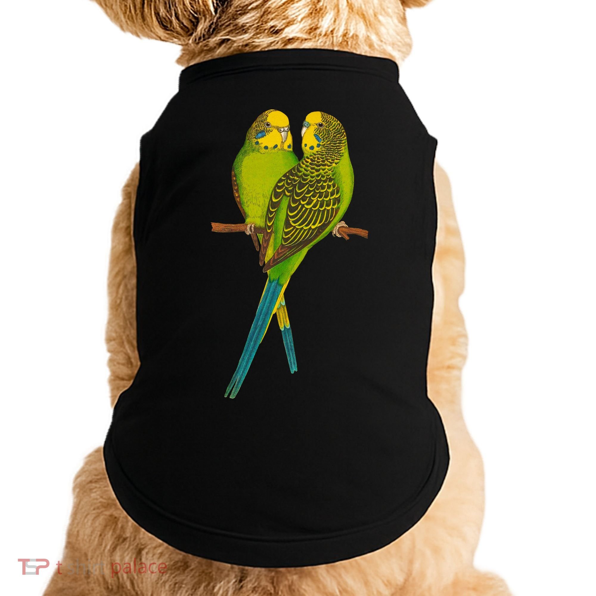 Green Parakeet Gift Cute Parakeets Budgie Bird Lover Doggie Tank