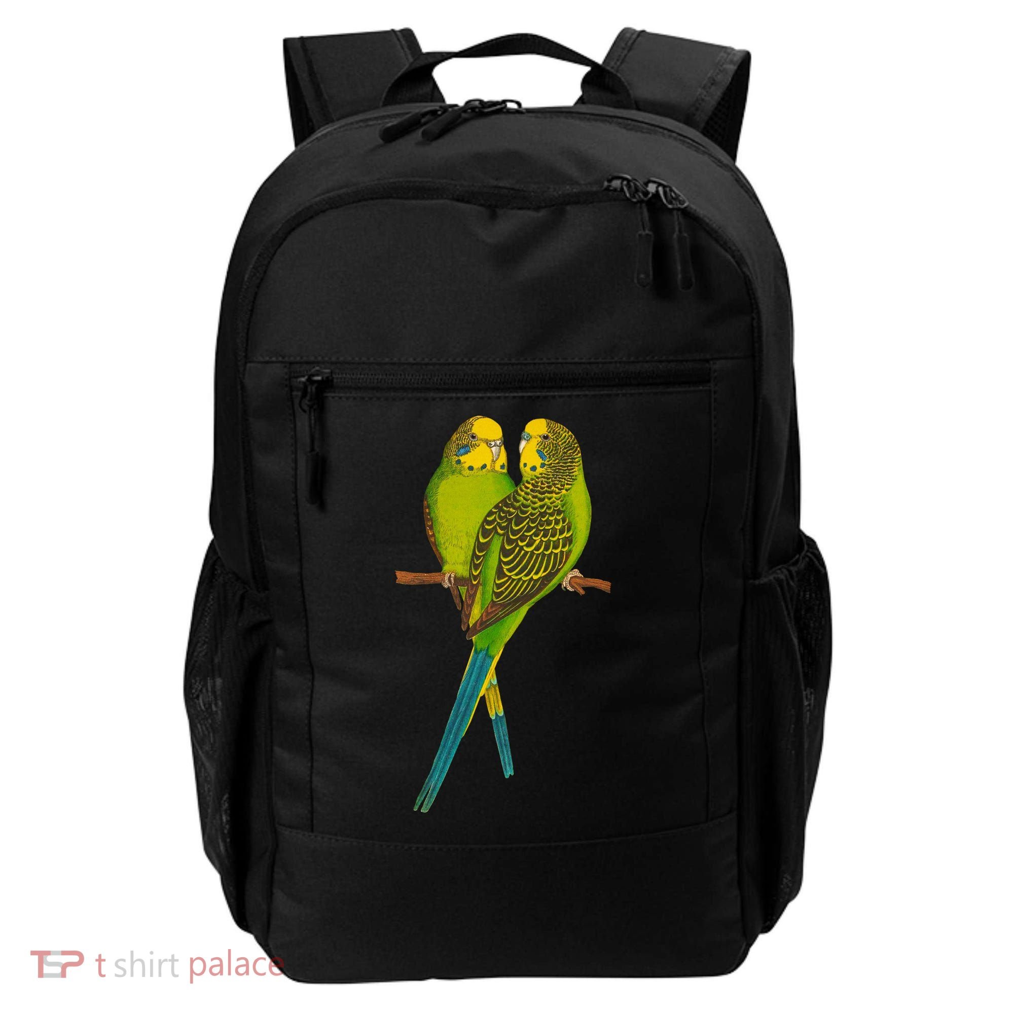 Green Parakeet Gift Cute Parakeets Budgie Bird Lover Backpack