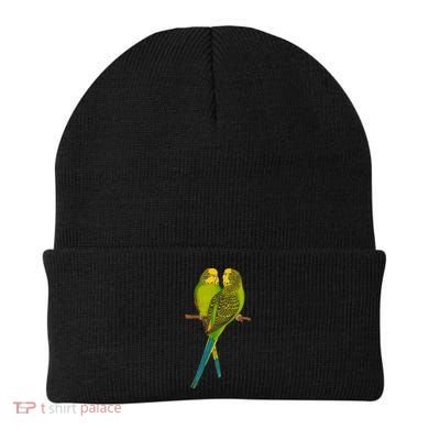 Green Parakeet Gift Cute Parakeets Budgie Bird Lover Beanie