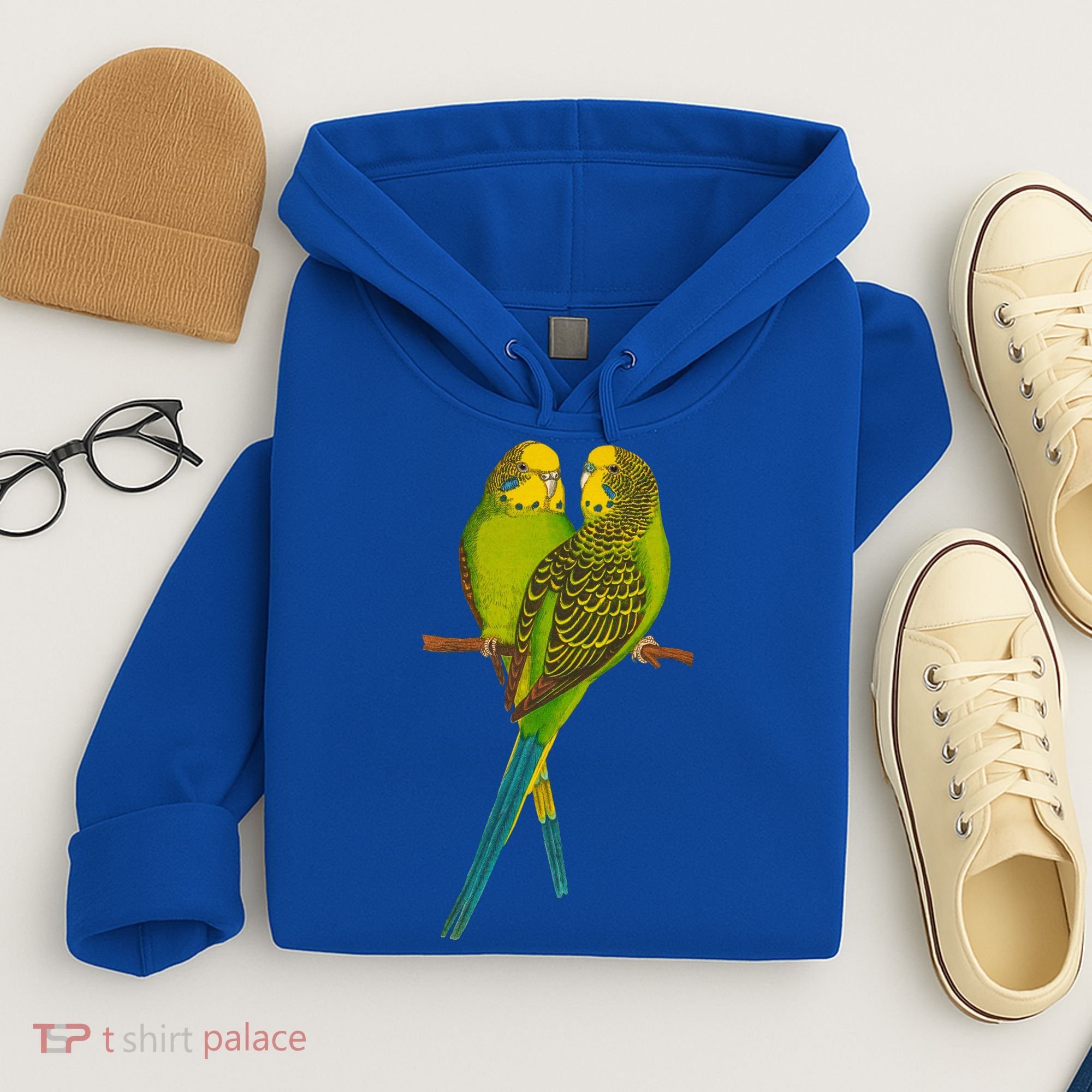 Green Parakeet Gift Cute Parakeets Budgie Bird Lover Hoodie
