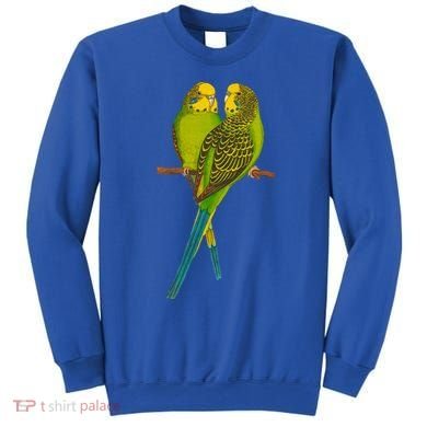 Green Parakeet Gift Cute Parakeets Budgie Bird Lover Sweatshirt