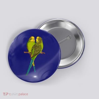 Green Parakeet Gift Cute Parakeets Budgie Bird Lover Button