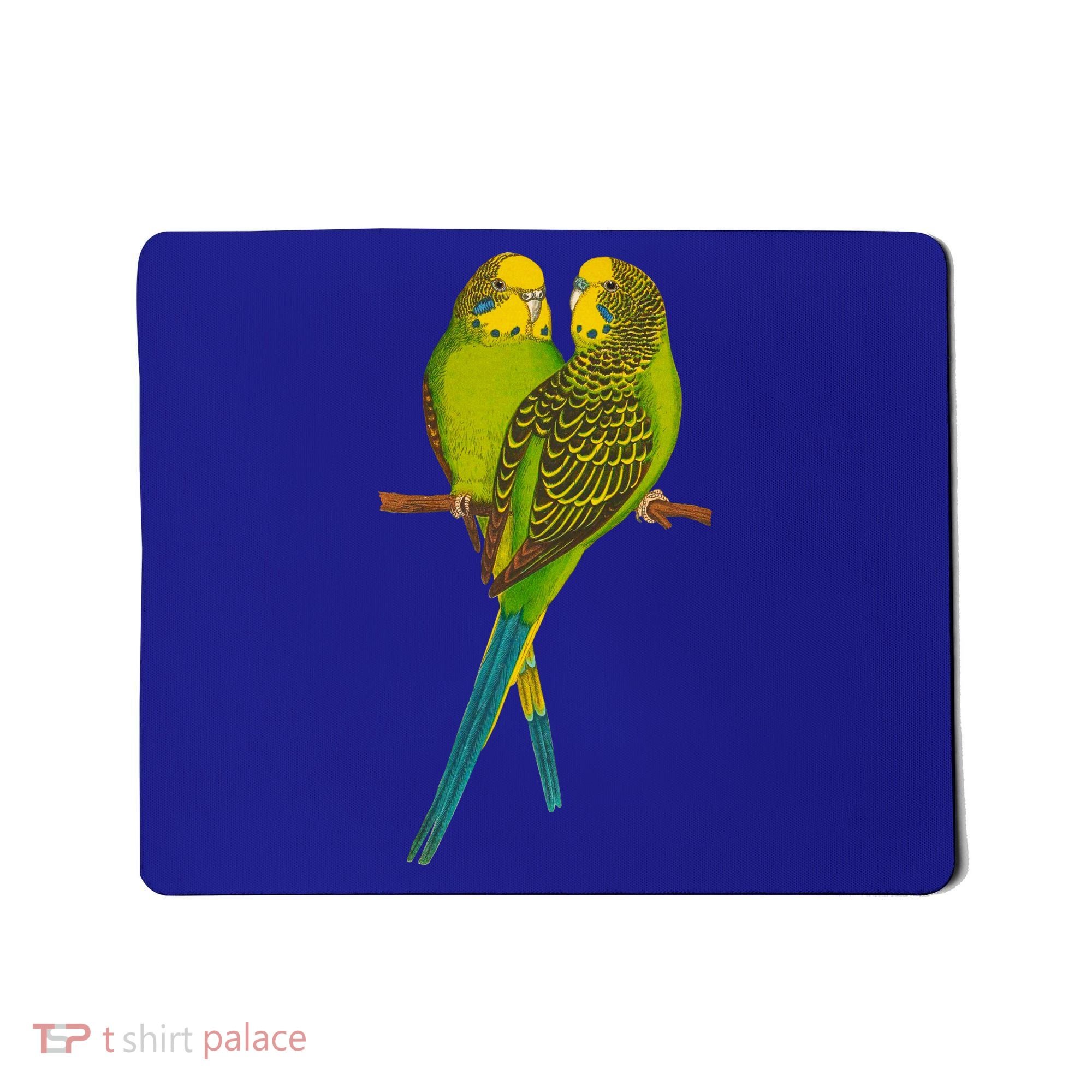 Green Parakeet Gift Cute Parakeets Budgie Bird Lover Mousepad