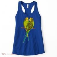 Green Parakeet Gift Cute Parakeets Budgie Bird Lover Women's Tank Top thumb 0