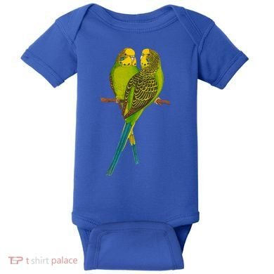 Green Parakeet Gift Cute Parakeets Budgie Bird Lover Baby Bodysuit