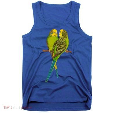 Green Parakeet Gift Cute Parakeets Budgie Bird Lover Tank Top