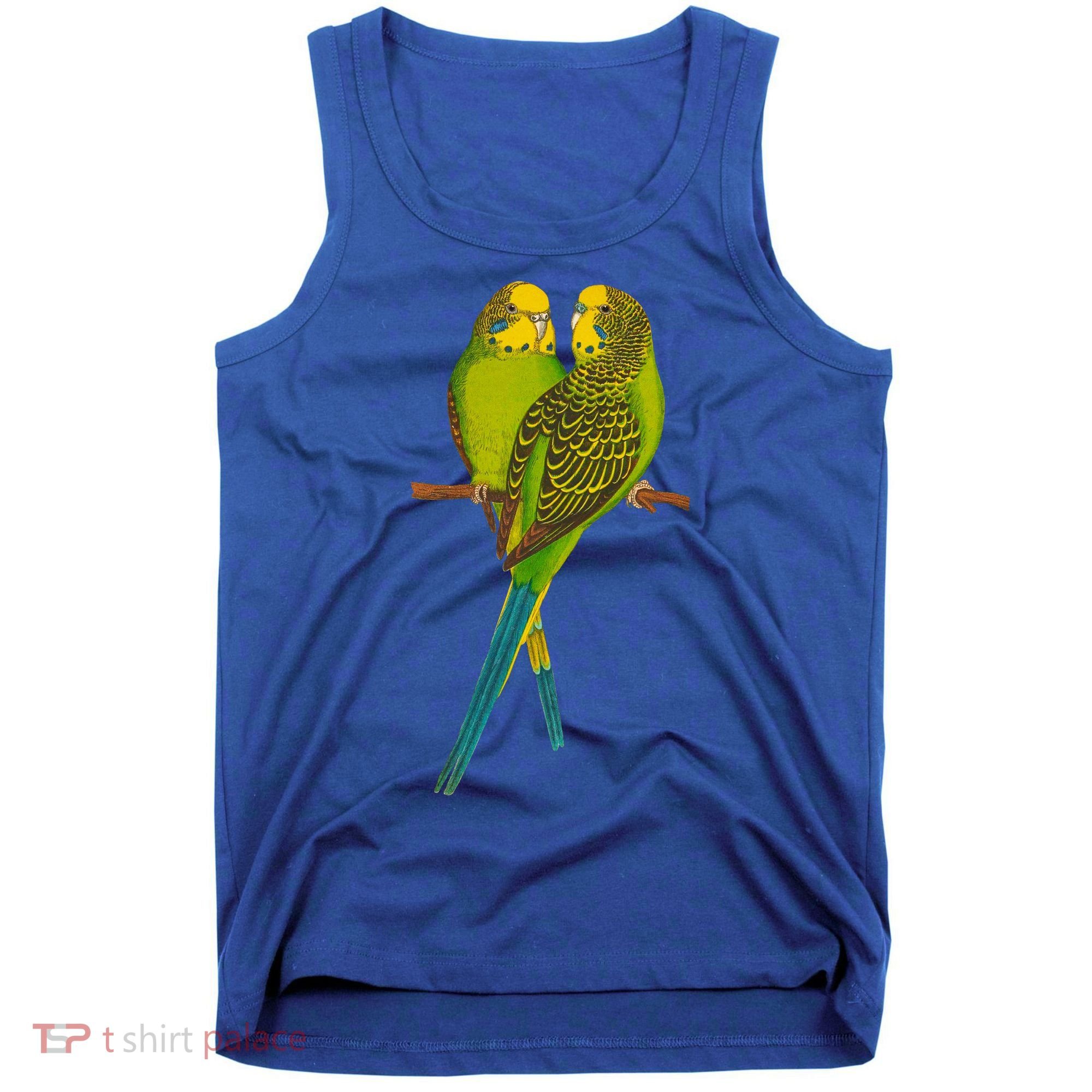Green Parakeet Gift Cute Parakeets Budgie Bird Lover Tank Top