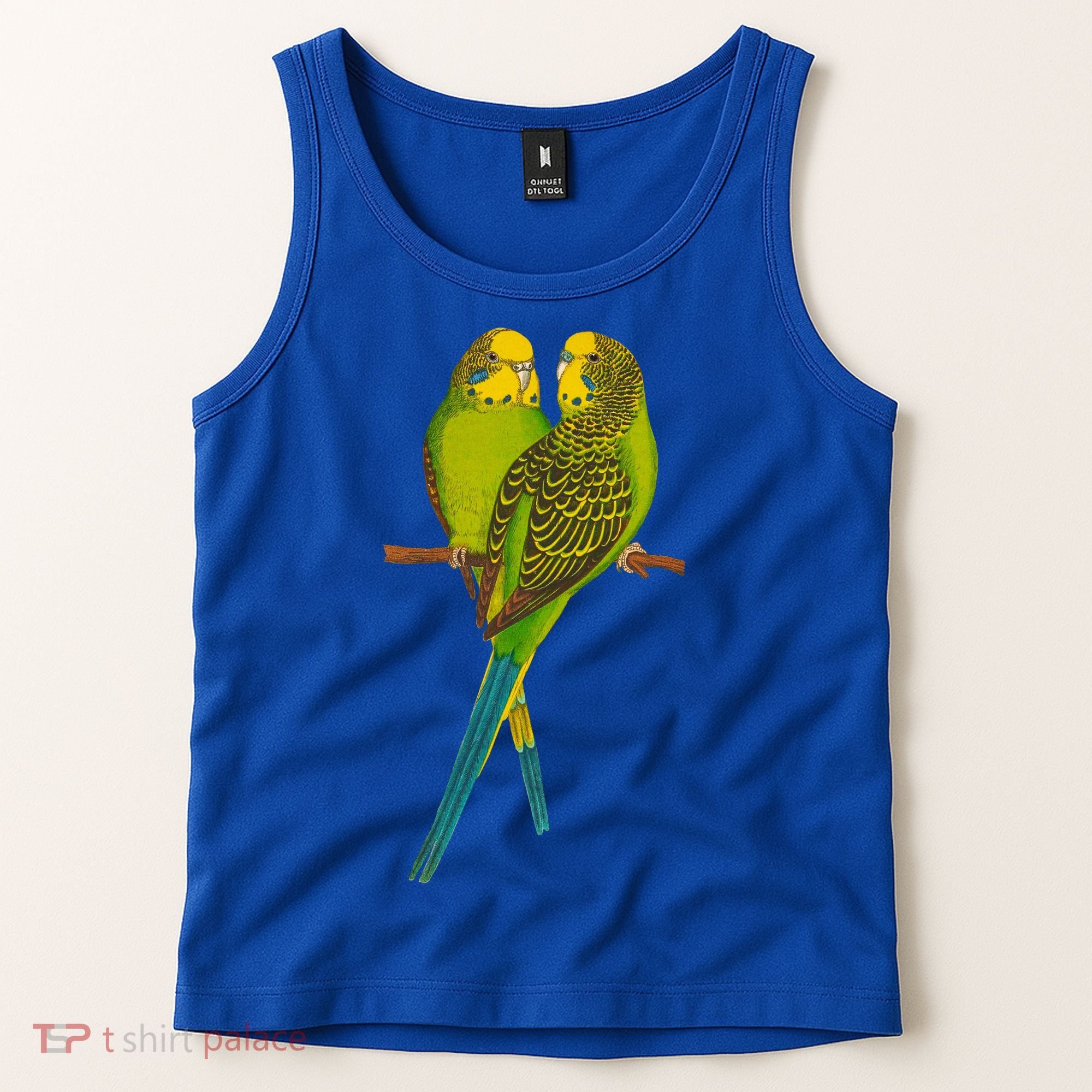 Green Parakeet Gift Cute Parakeets Budgie Bird Lover Tank Top