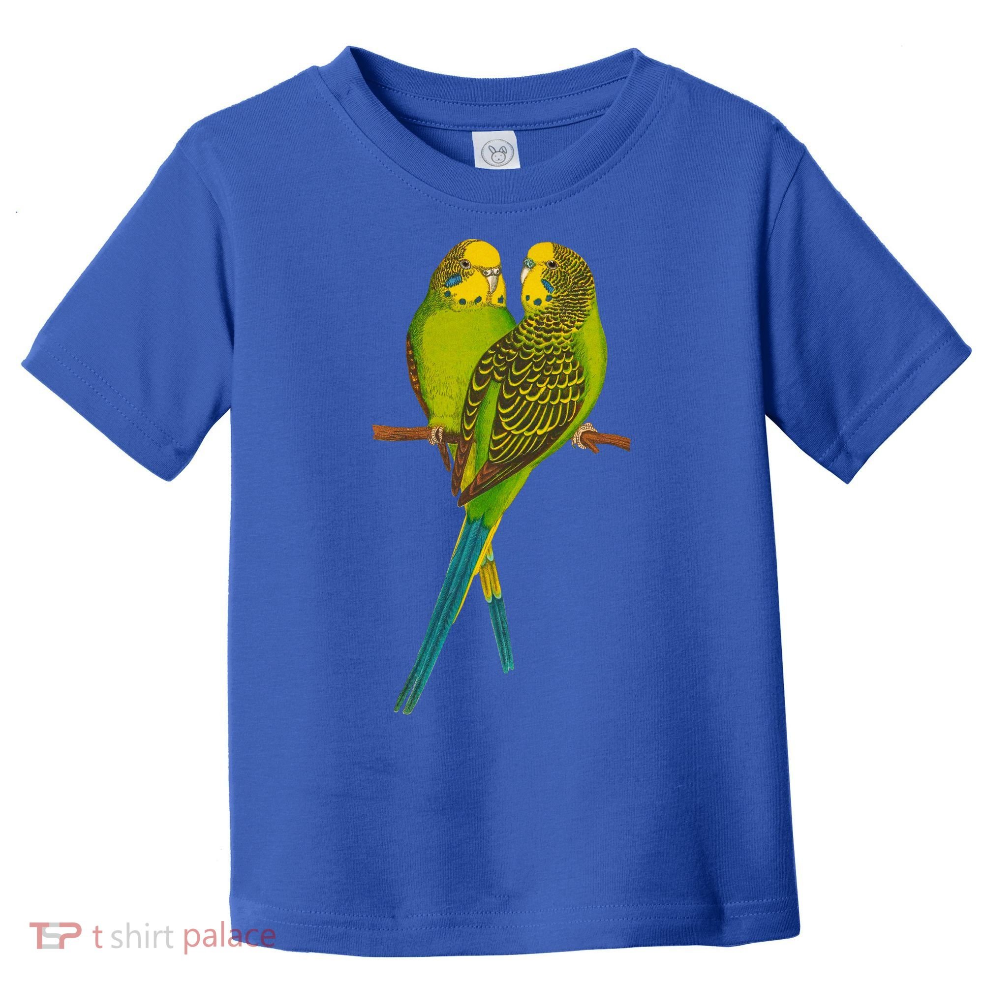 Green Parakeet Gift Cute Parakeets Budgie Bird Lover Toddler T-Shirt