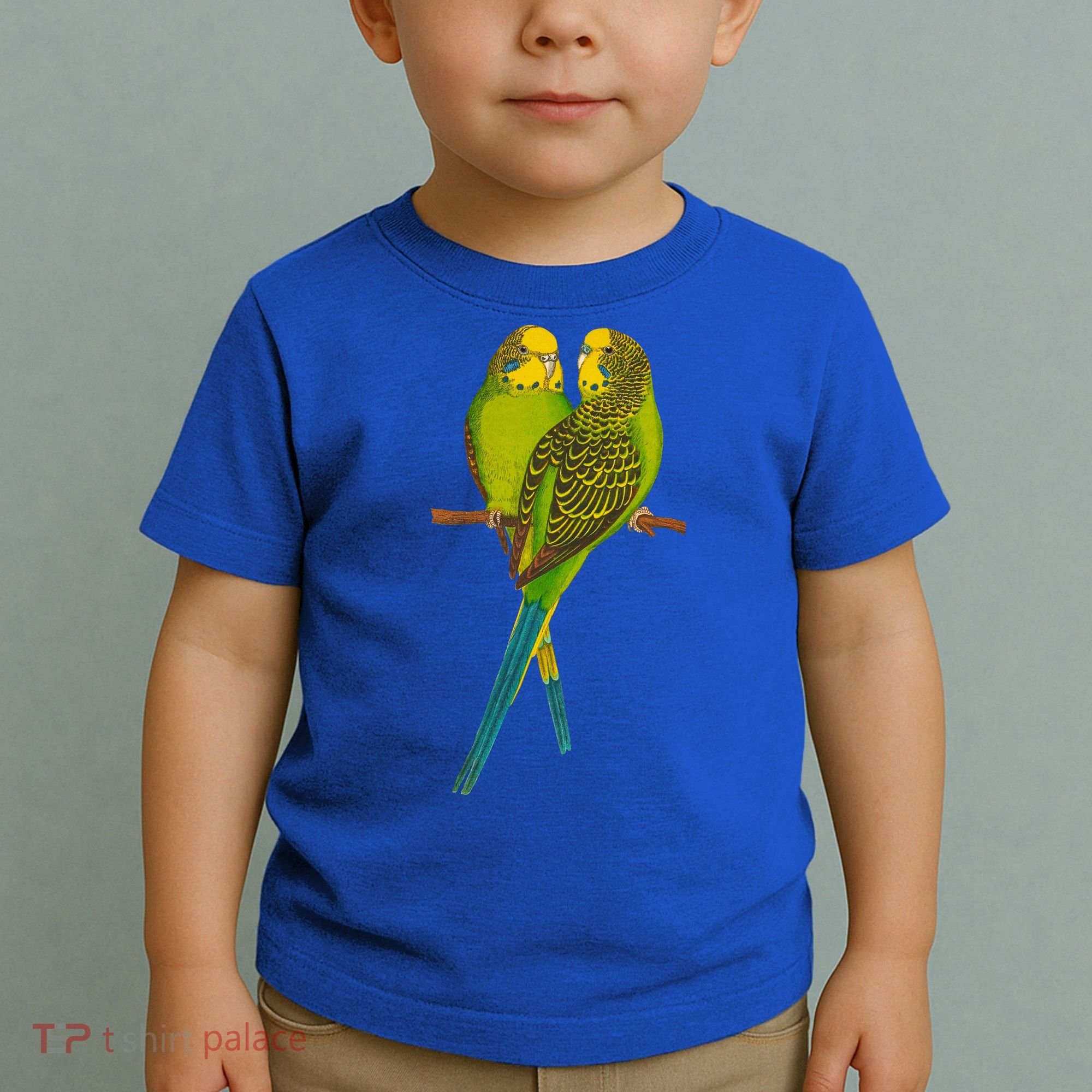 Green Parakeet Gift Cute Parakeets Budgie Bird Lover Toddler T-Shirt