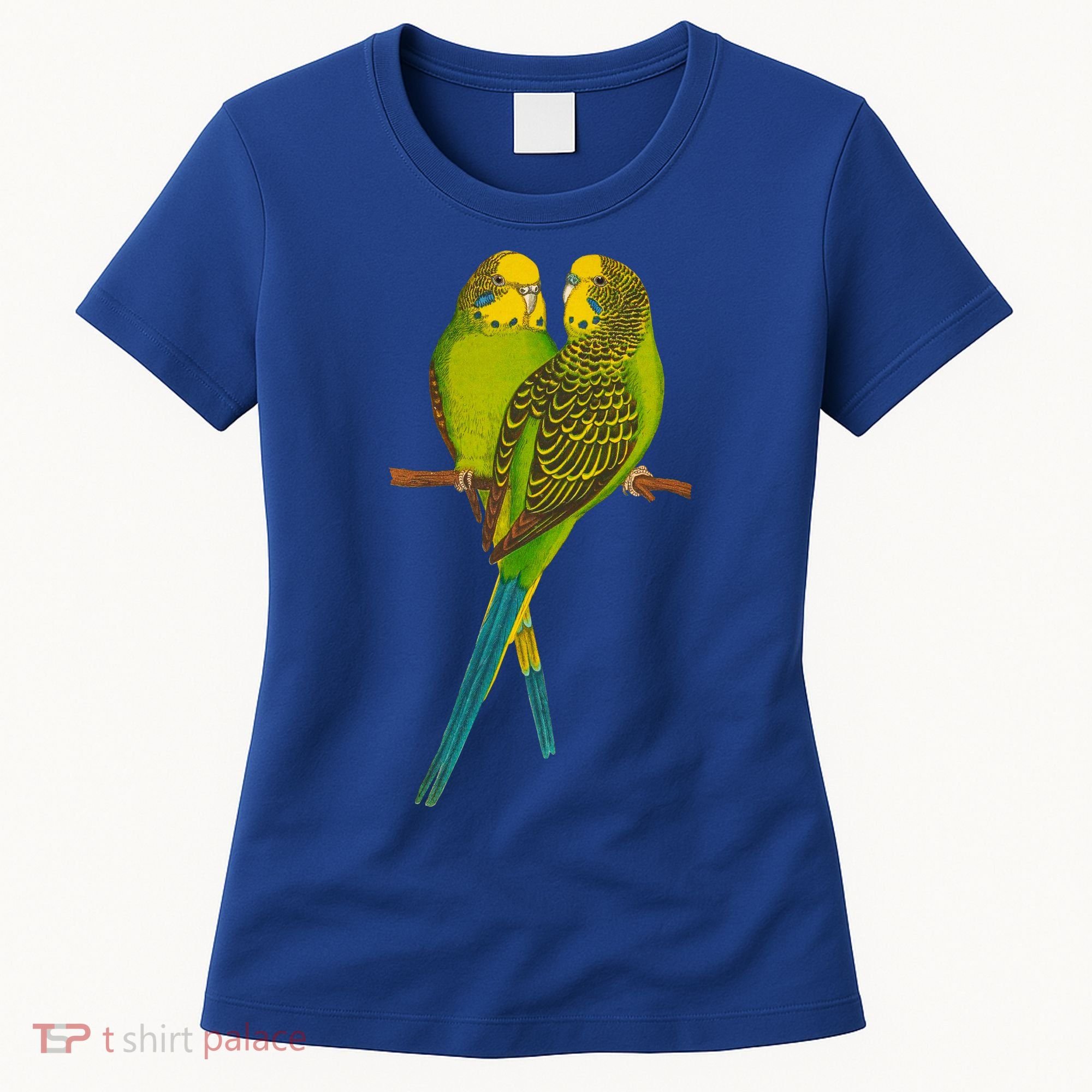 Green Parakeet Gift Cute Parakeets Budgie Bird Lover Women's T-Shirt
