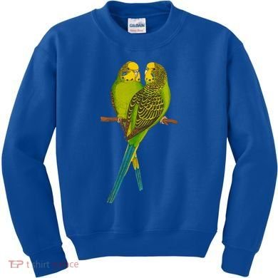 Green Parakeet Gift Cute Parakeets Budgie Bird Lover Kids Sweatshirt