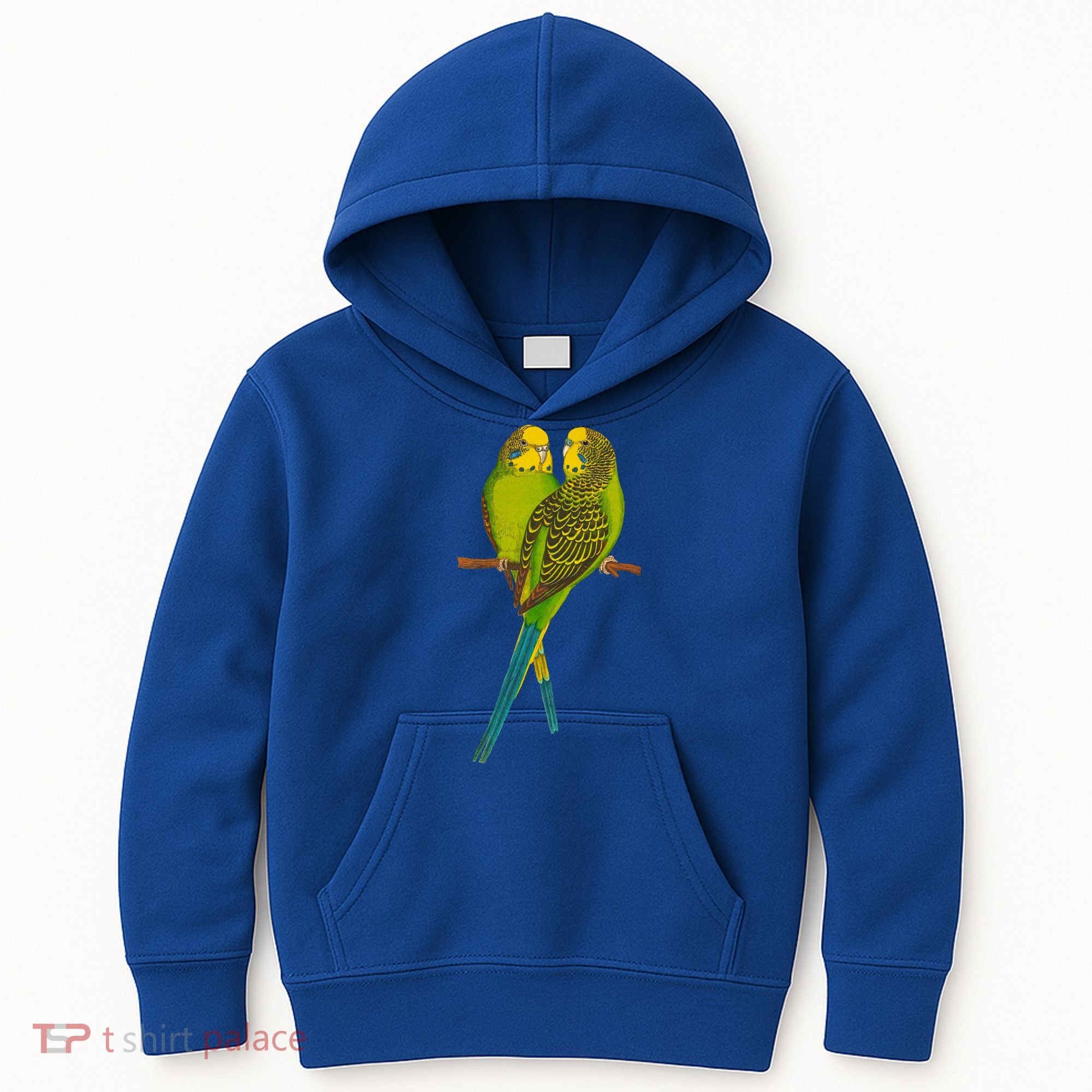 Green Parakeet Gift Cute Parakeets Budgie Bird Lover Kids Hoodie