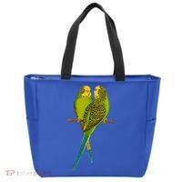 Green Parakeet Gift Cute Parakeets Budgie Bird Lover Tote Bag thumb 0
