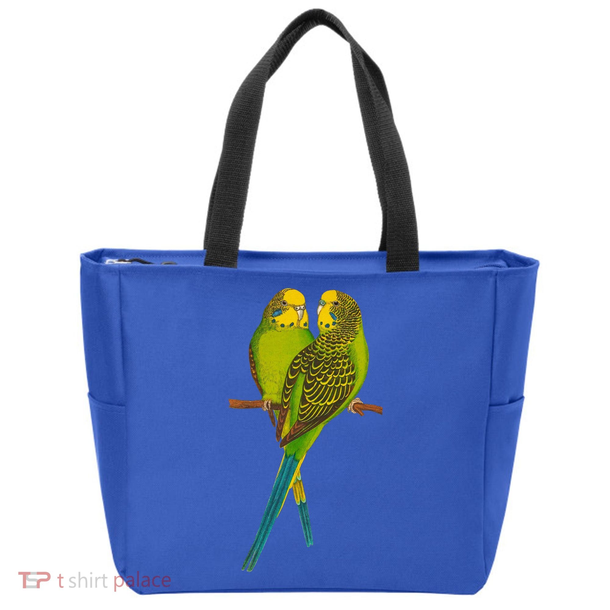 Green Parakeet Gift Cute Parakeets Budgie Bird Lover Tote Bag