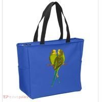 Green Parakeet Gift Cute Parakeets Budgie Bird Lover Tote Bag thumb 2