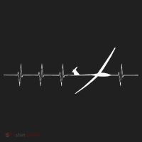 Glider Pilot Heartbeat Sailplane Pilot Gift Tee ECG Women's Sweatshirt thumb 2