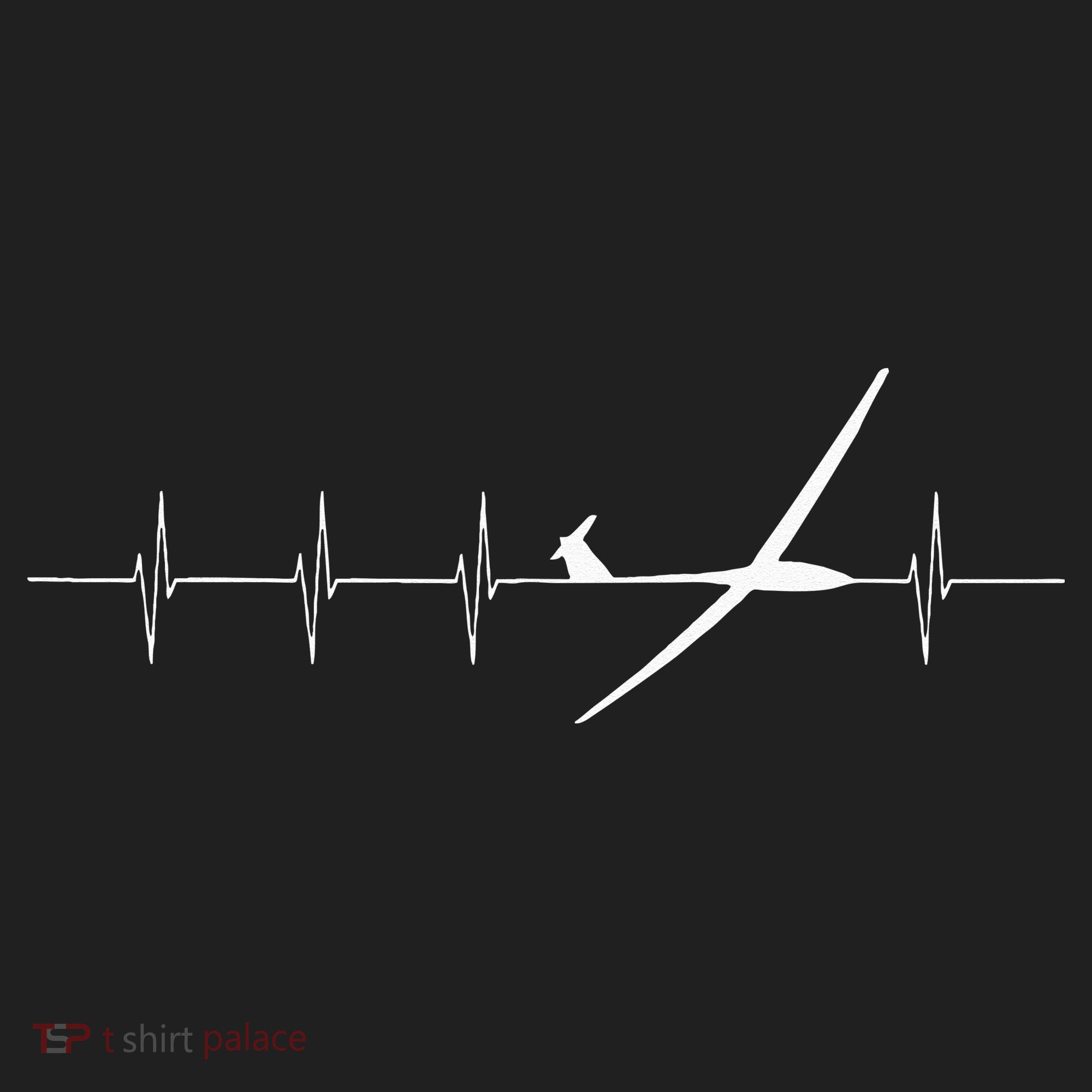 Glider Pilot Heartbeat Sailplane Pilot Gift Tee ECG Beanie