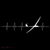 Glider Pilot Heartbeat Sailplane Pilot Gift Tee ECG Women's Long Sleeve Shirt thumb 2