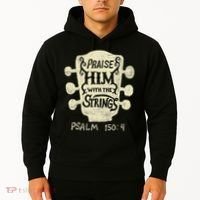 Guitarists Praise Him With The Strings Acoustic Guitar Music Hoodie thumb 2