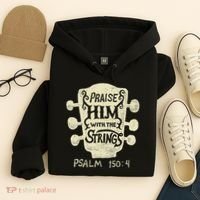Guitarists Praise Him With The Strings Acoustic Guitar Music Hoodie thumb 4