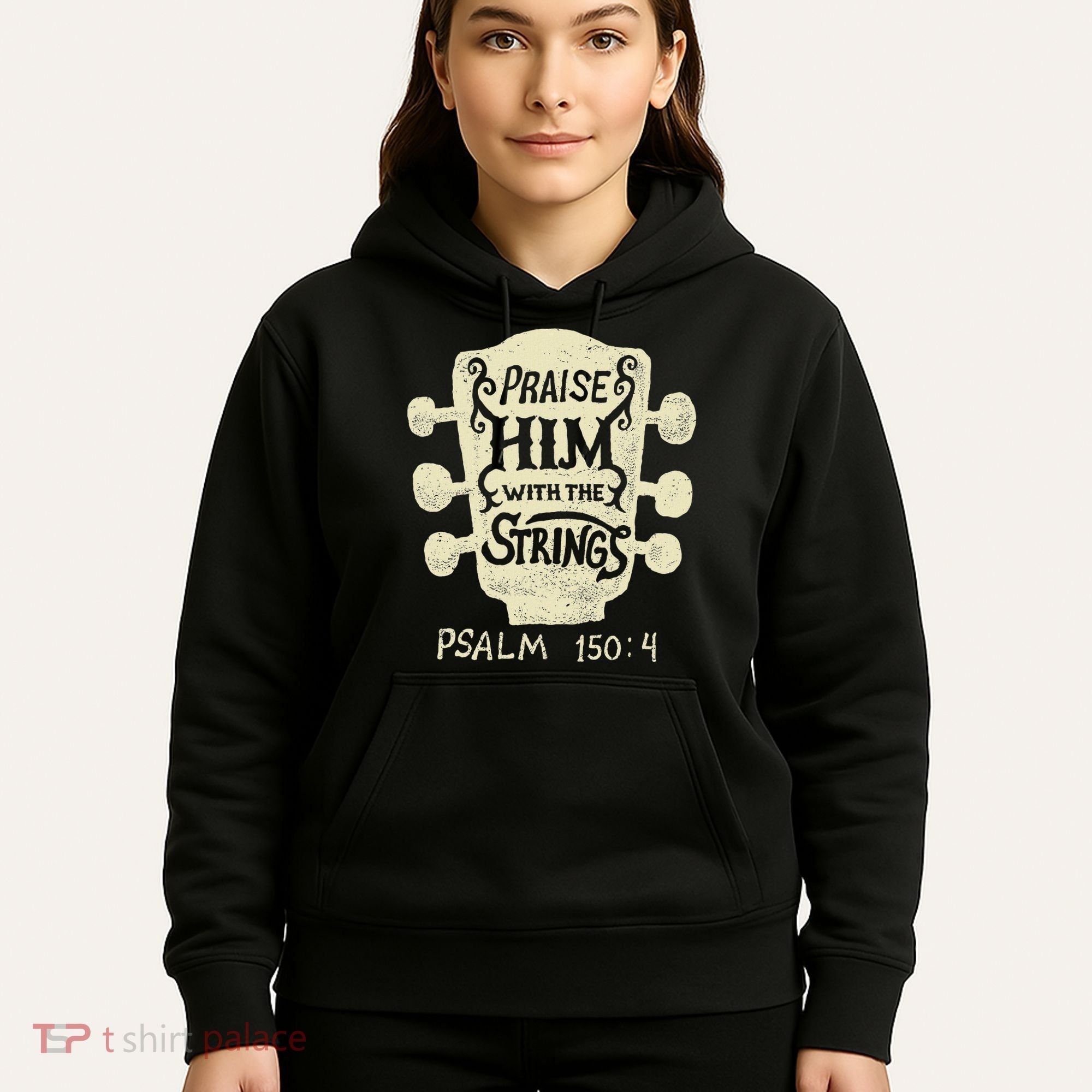 Guitarists Praise Him With The Strings Acoustic Guitar Music Hoodie