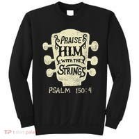 Guitarists Praise Him With The Strings Acoustic Guitar Music Sweatshirt thumb 0
