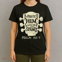 Guitarists Praise Him With The Strings Acoustic Guitar Music T-Shirt thumb 4