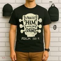 Guitarists Praise Him With The Strings Acoustic Guitar Music T-Shirt thumb 6
