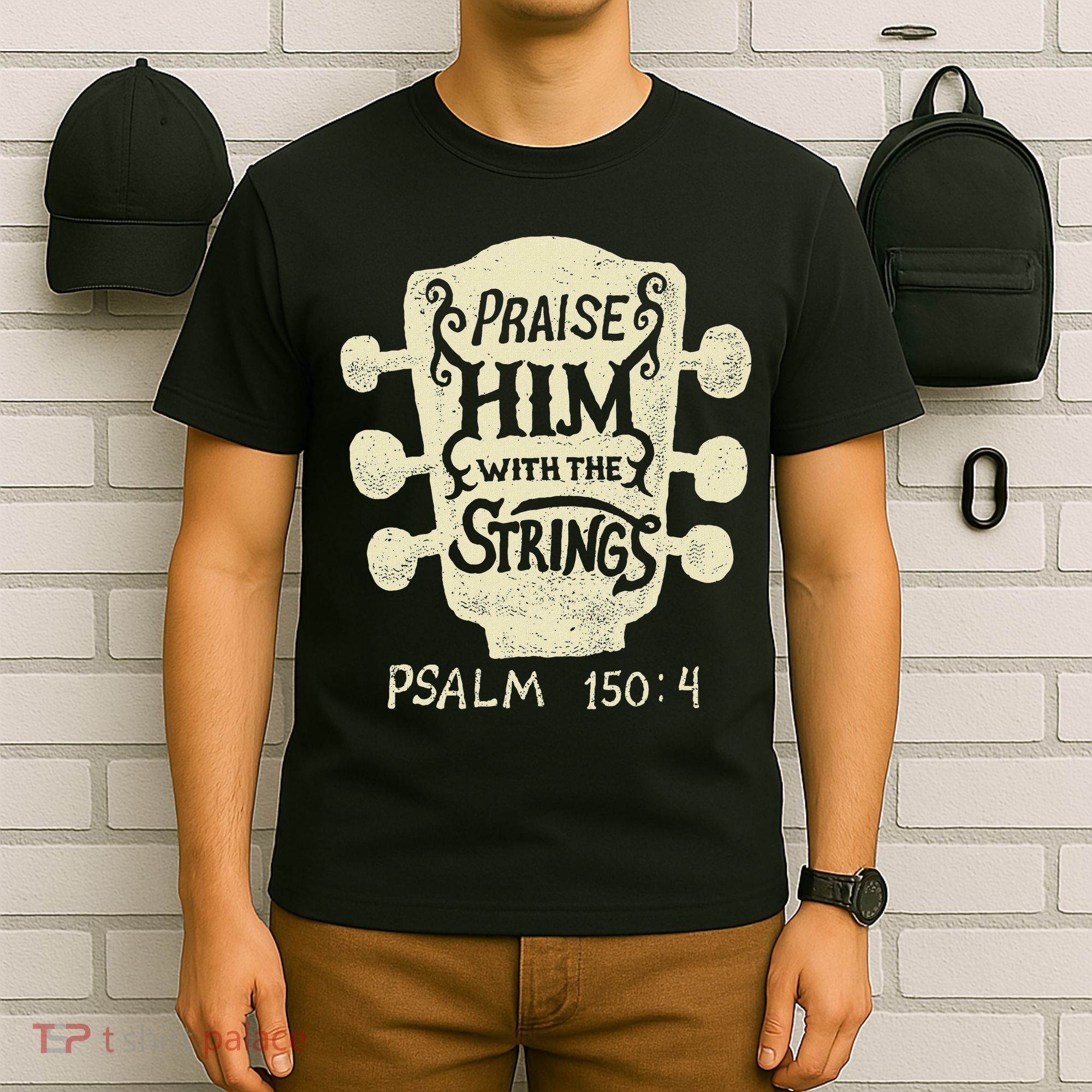 Guitarists Praise Him With The Strings Acoustic Guitar Music T-Shirt