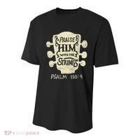 Guitarists Praise Him With The Strings Acoustic Guitar Music Youth Performance Sprint T-Shirt thumb 0
