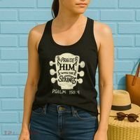 Guitarists Praise Him With The Strings Acoustic Guitar Music Women's Tank Top thumb 2