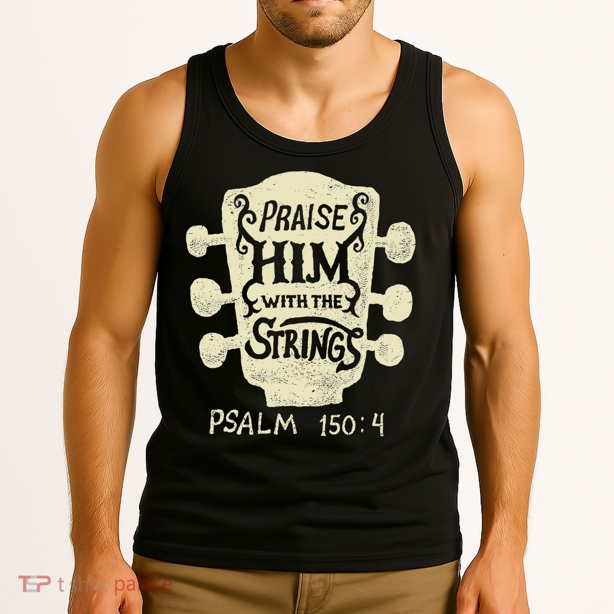 Guitarists Praise Him With The Strings Acoustic Guitar Music Tank Top