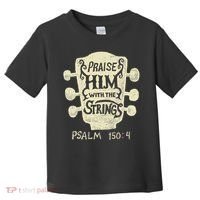 Guitarists Praise Him With The Strings Acoustic Guitar Music Toddler T-Shirt thumb 0