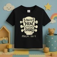 Guitarists Praise Him With The Strings Acoustic Guitar Music Toddler T-Shirt thumb 3