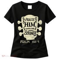Guitarists Praise Him With The Strings Acoustic Guitar Music Women's T-Shirt thumb 0