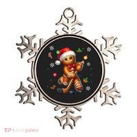 Gingerbread Playing Hockey Christmas Player Family Gift Ornament thumb 0
