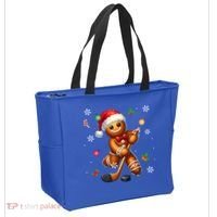 Gingerbread Playing Hockey Christmas Player Family Gift Tote Bag thumb 2
