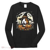 Guinea Pig Halloween Witch Art Long Sleeve Shirt thumb 0