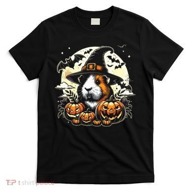 Guinea Pig Halloween Witch Art T-Shirt