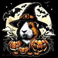 Guinea Pig Halloween Witch Art Pajama Set thumb 2