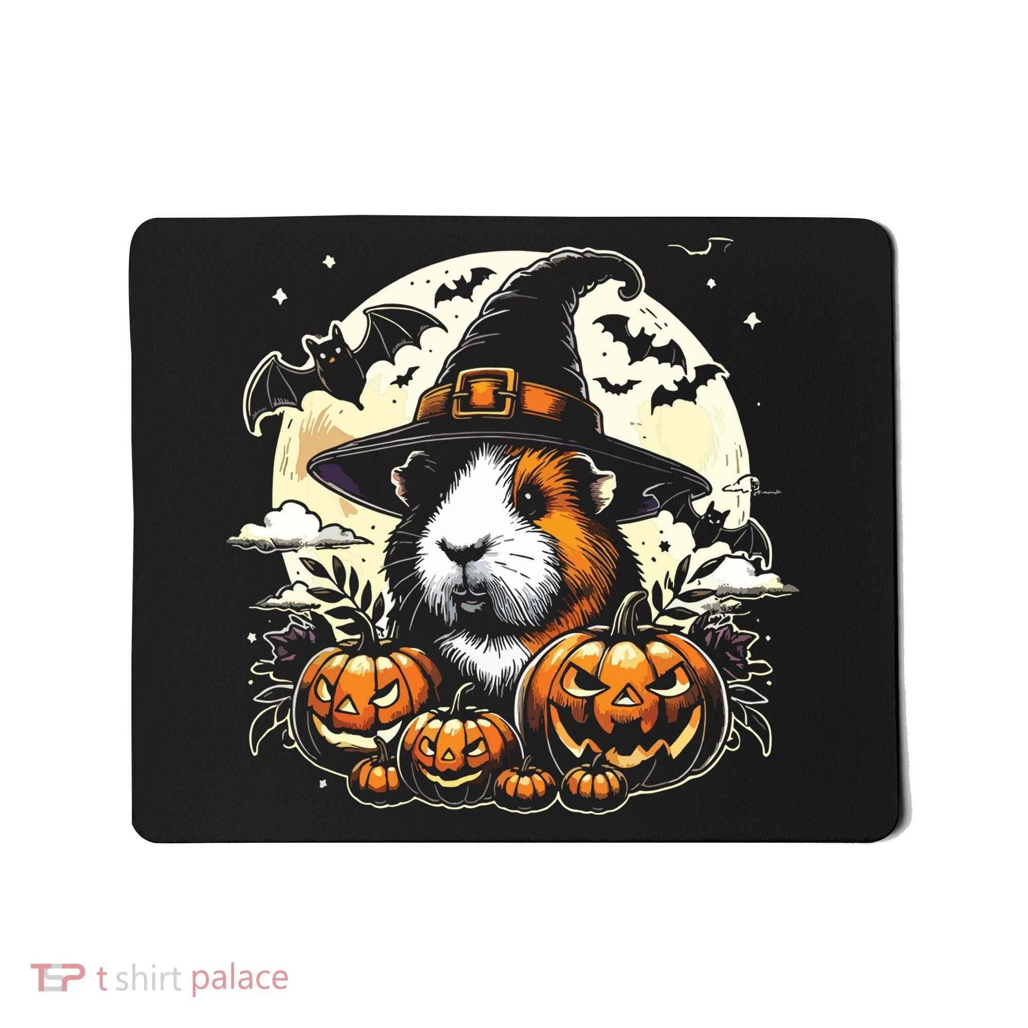 Guinea Pig Halloween Witch Art Mousepad