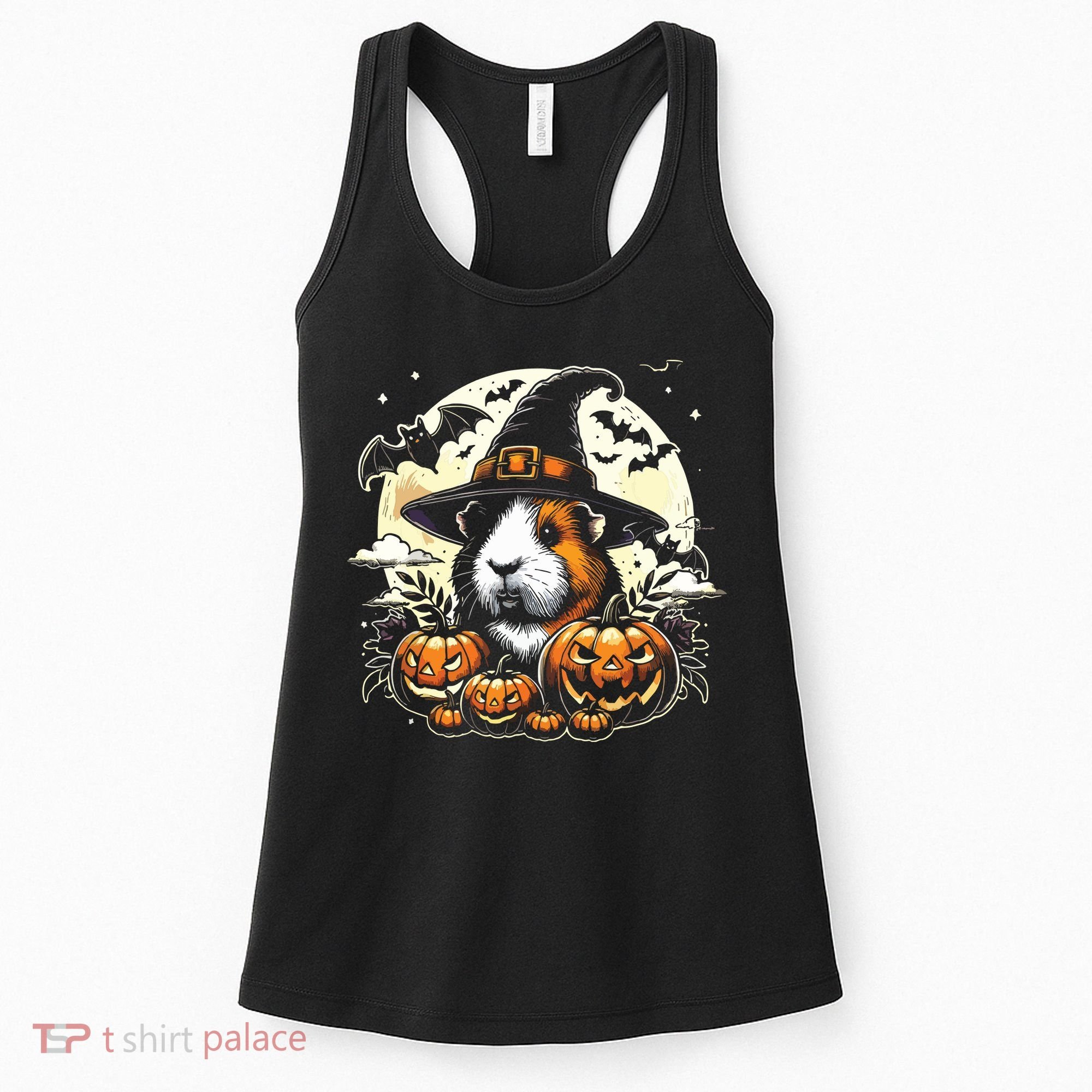 Guinea Pig Halloween Witch Art Women's Tank Top