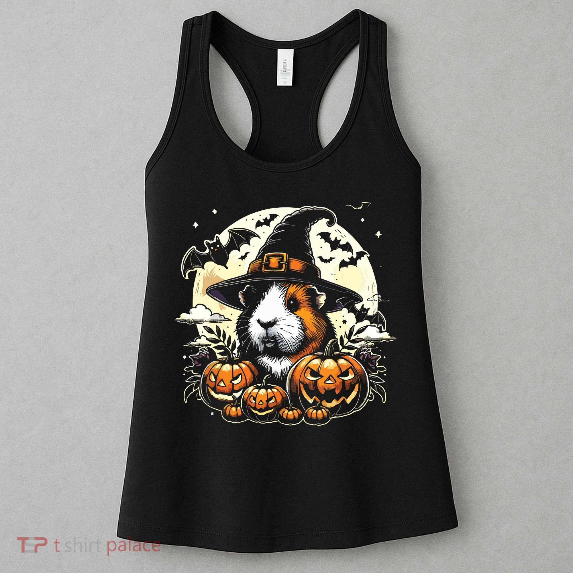 Guinea Pig Halloween Witch Art Women's Tank Top