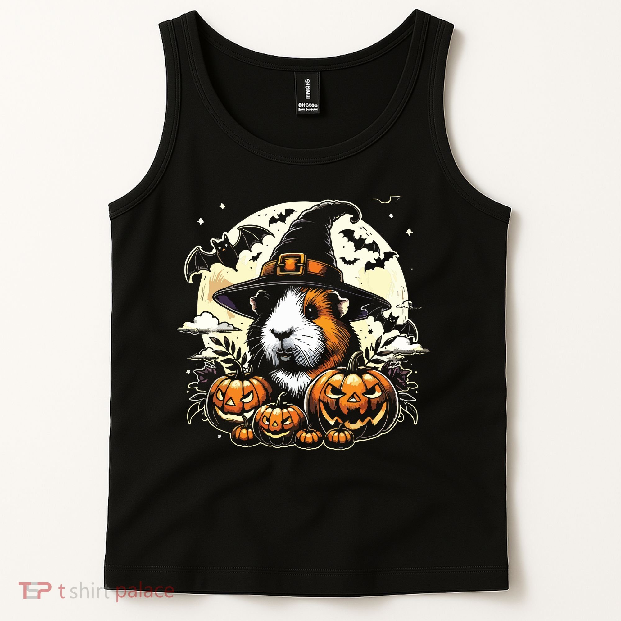 Guinea Pig Halloween Witch Art Tank Top