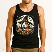 Guinea Pig Halloween Witch Art Tank Top thumb 3