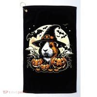 Guinea Pig Halloween Witch Art Golf Towel thumb 0
