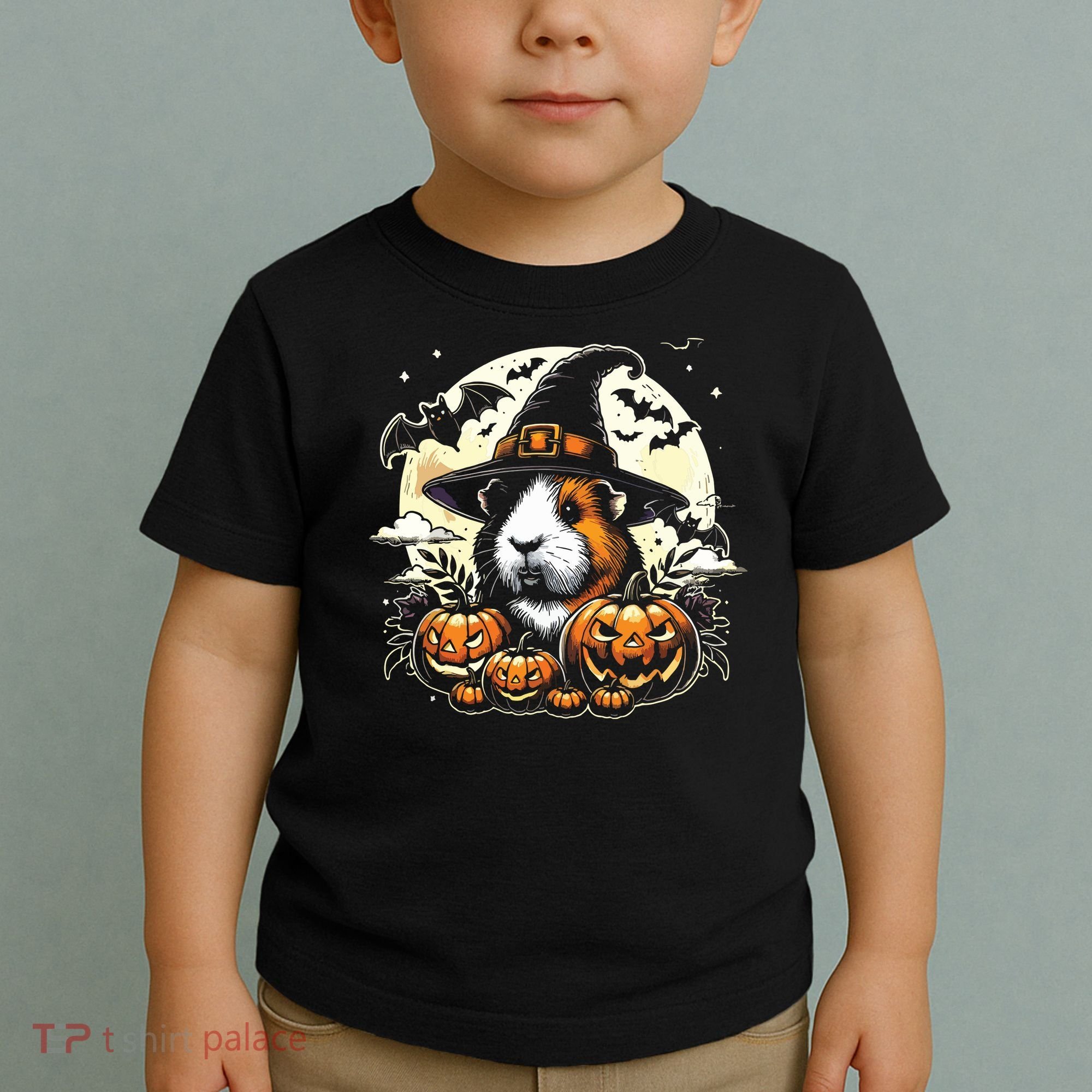 Guinea Pig Halloween Witch Art Toddler T-Shirt